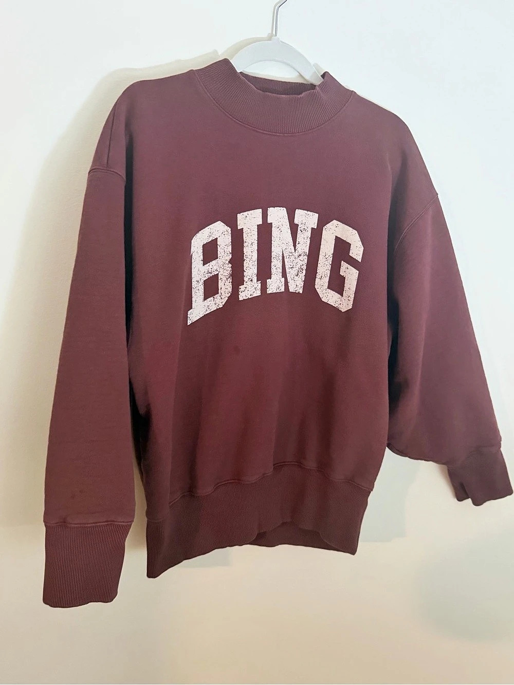 Anine Bing - Bradie Sweatshirt in Deep Burgundy